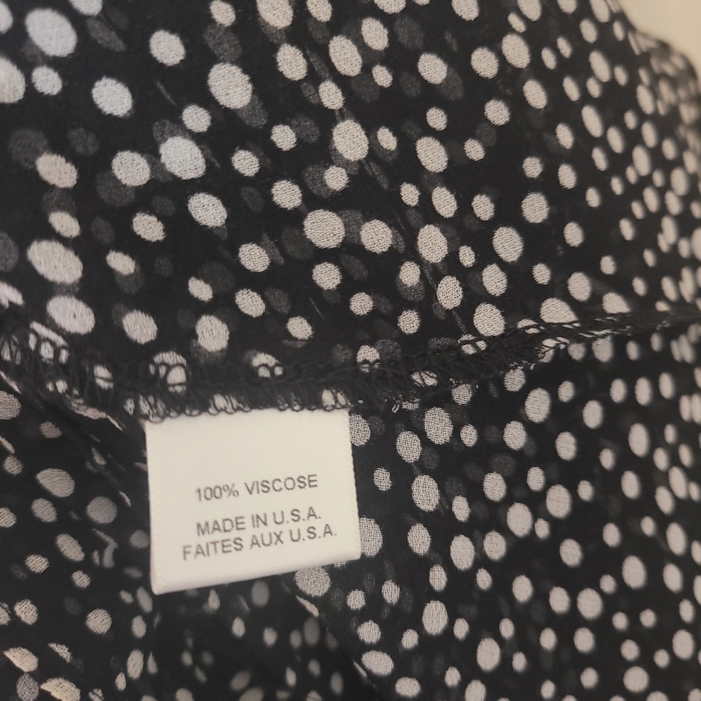 MISA Los Angeles Black Polka Dot Ruffle Tiered Dress XS - Picture 9 of 11